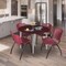Regency Kahlo Round Table & Chair Sets, 48 W, 48 L, 29 H, Wood, Metal, Plastic Top, Mahogany TPL48RNDMHCM47BY - alternate 1